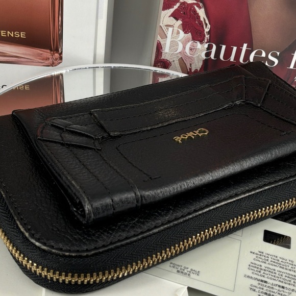 Chloé Black Portefeuille Leather Wallet with Chloe COA - Picture 10 of 12